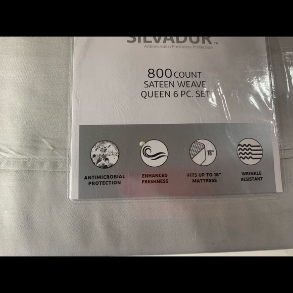 AQ silvadur 800 thread count sateen weave Queen bedsheets set MRSP $180 - Picture 3 of 5
